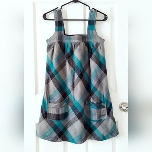 Billabong Wool Blend Plaid Jumper with Pockets